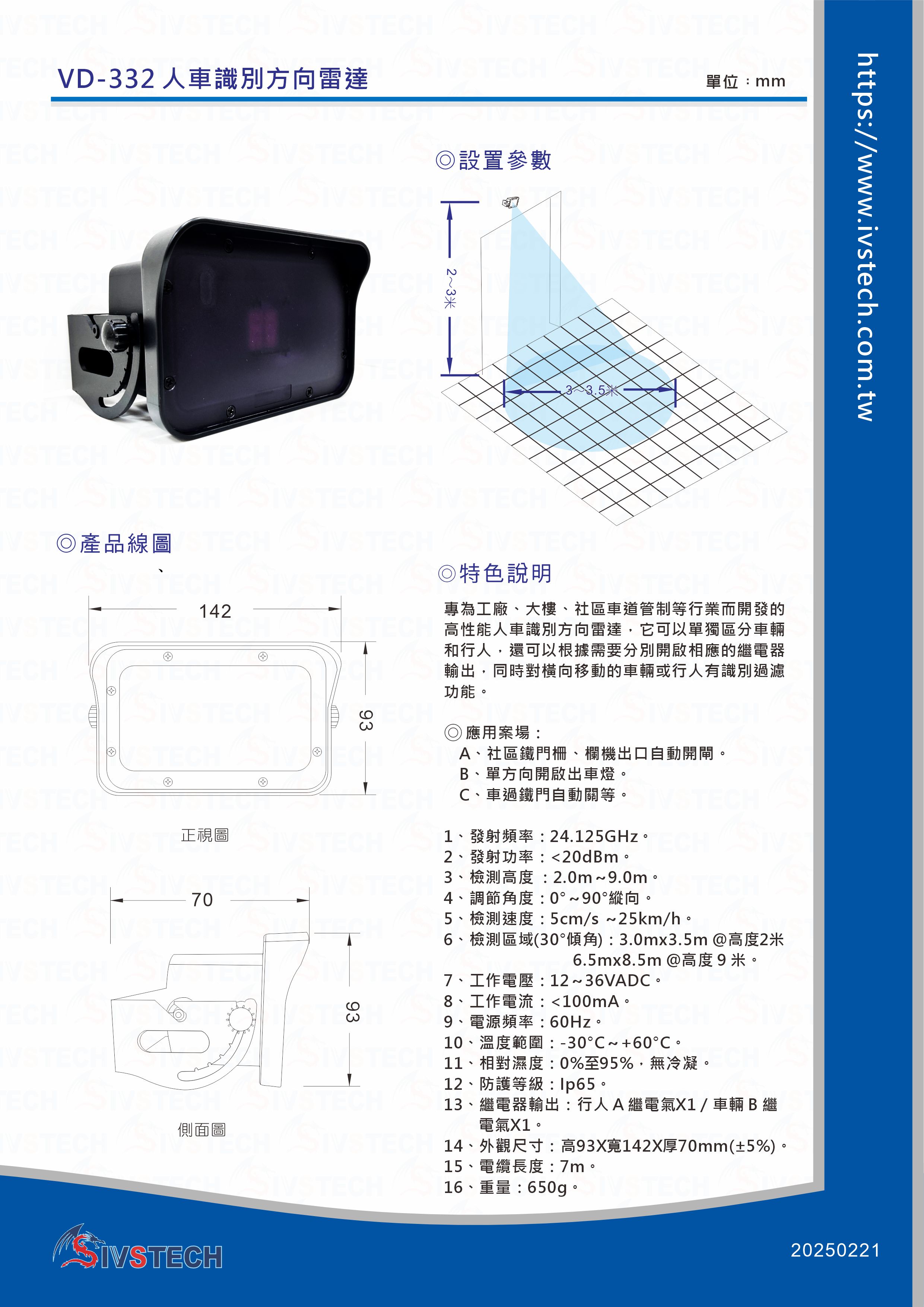 IV-332 人車識別方向雷達