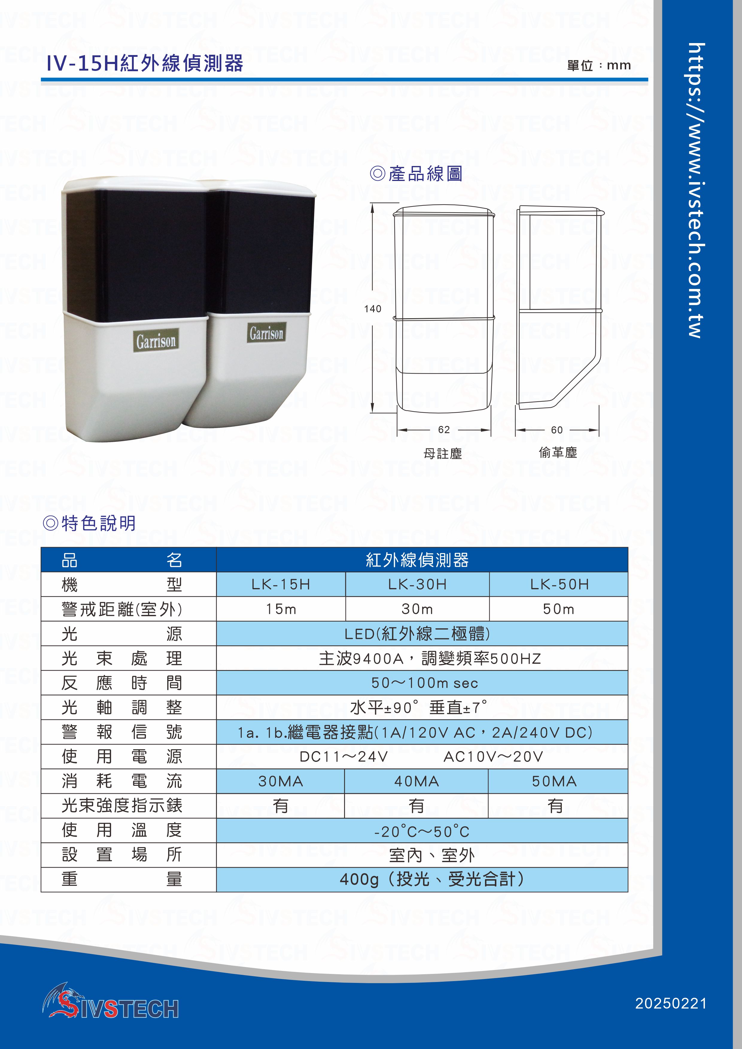 IV-15H紅外線偵測器