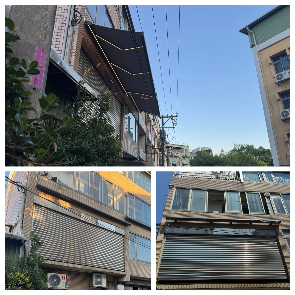 新北市五股區公司行號-(尊爵款)電動遮陽簾裝設工程照片